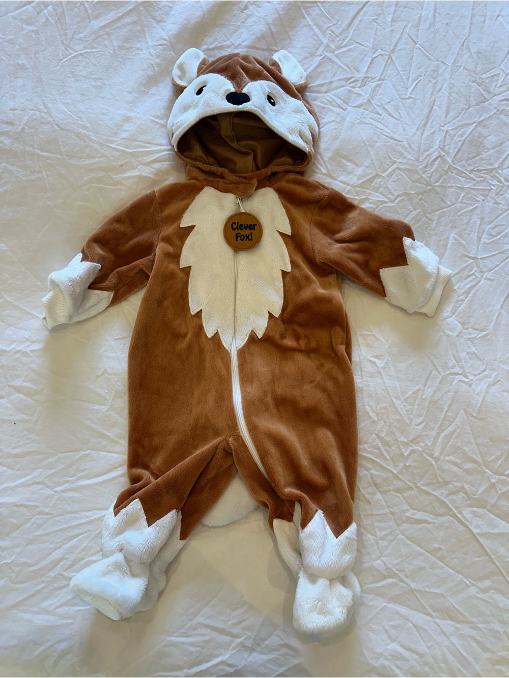 Clever Fox Brown & White Plush Baby Fox Halloween Costume